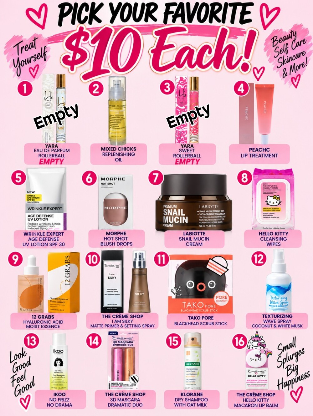 Pick Your Every Day Beauty Essentials $10 Each!